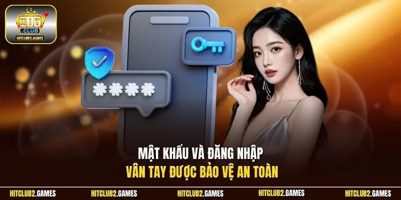 Mật khẩu và đăng nhập vân tay được bảo vệ an toàn